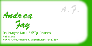 andrea fay business card